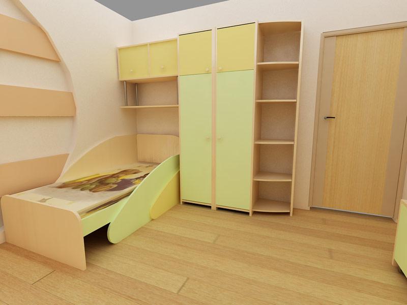 Распашной шкаф 002 для детской спальни