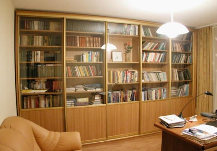 Библиотечный шкаф 001 для книг с распашными створками