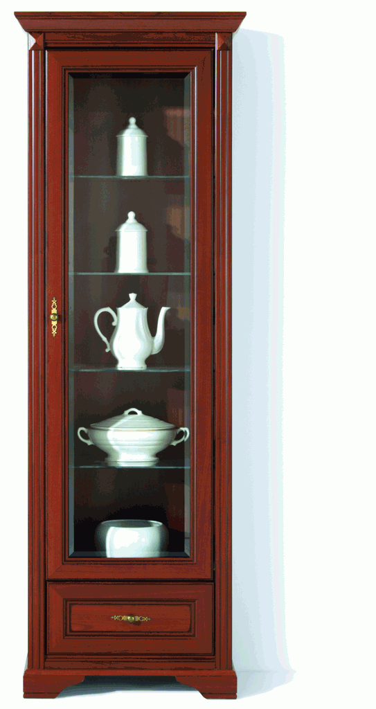 Шкаф с витриной 138 коллекции Стилиус.